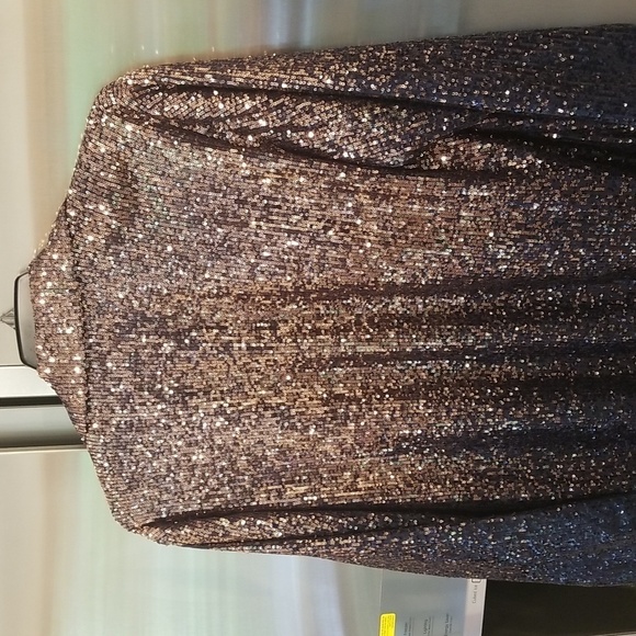 💕TRINA TURK💕 Pisces Jacket ~ Supernova Sequin Moonstone/Midnight Ombre XL NWT - Picture 13 of 16